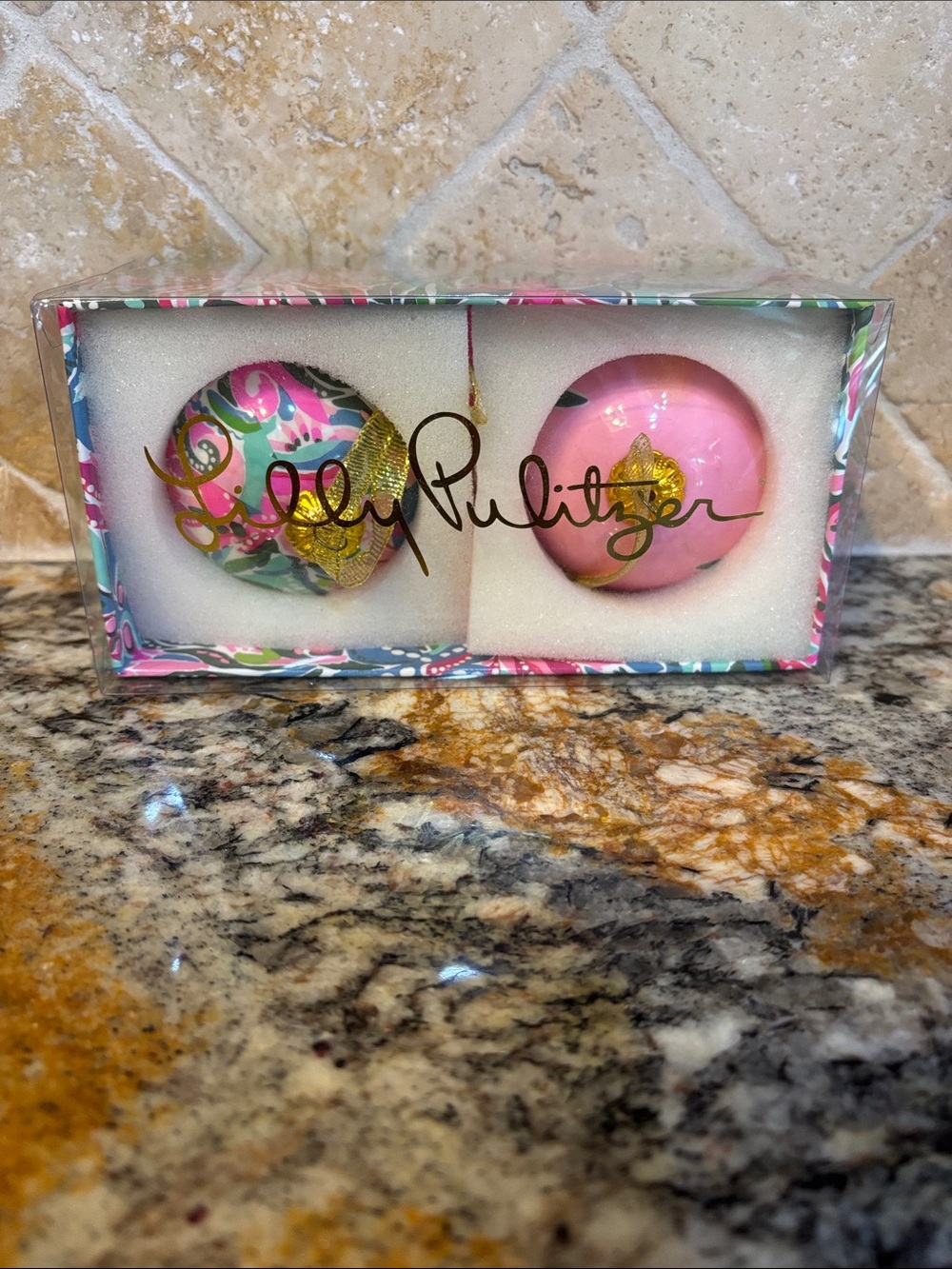 Lilly Pulitzer Ornament Set of 2 in Gift Box